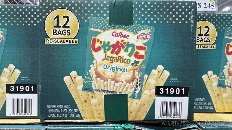 Calbee JagaRico 原味薯條 60公克 X 12入